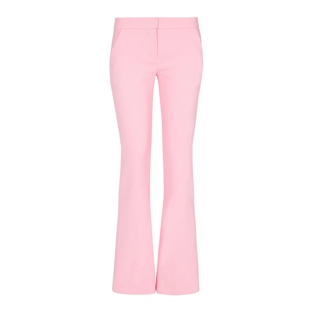 Balmain Crepe Flared Broek Pink Dames