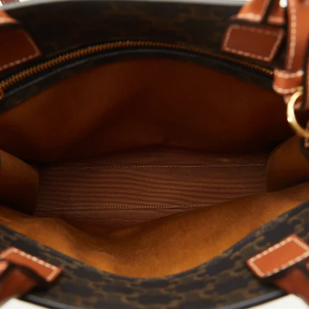Celine Vintage Pre-owned Leather handbags Brown Dames