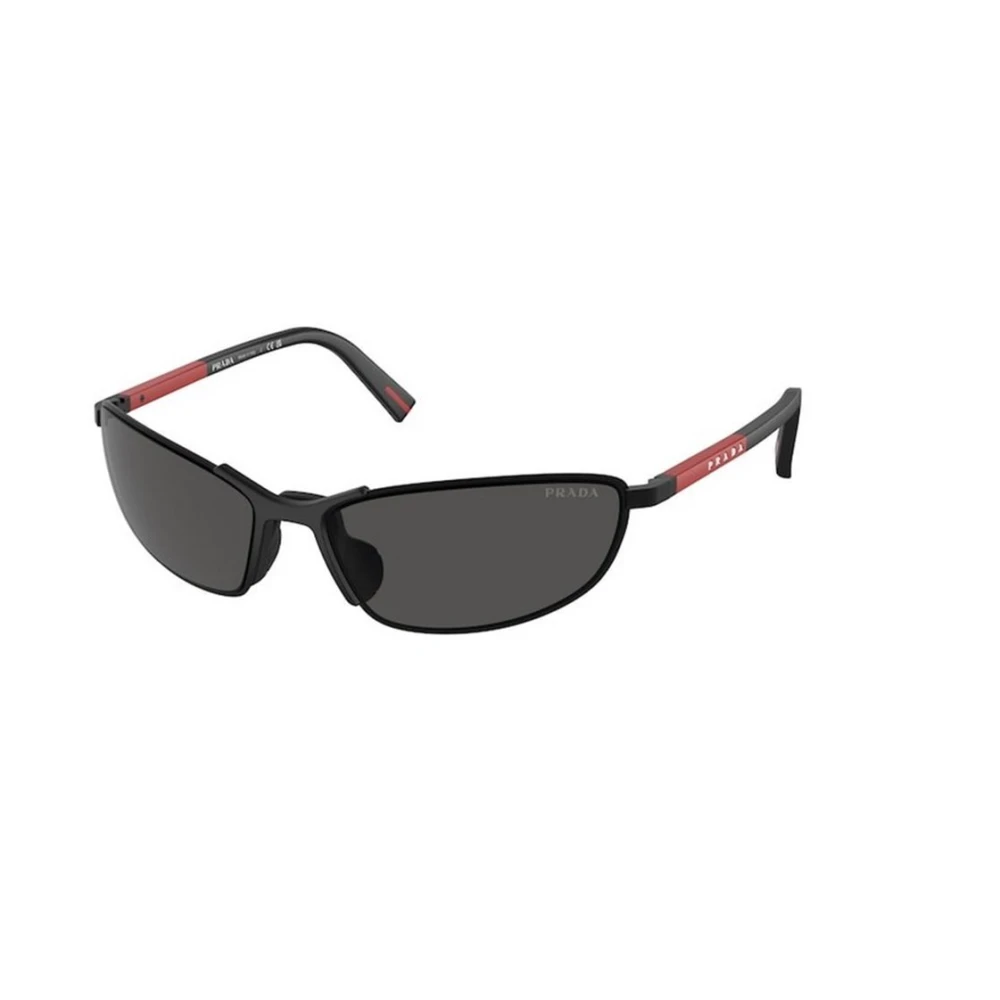 Prada Linea Rossa Men's Black/Grey Ps 55Zs 1Bo06f Man Sunglasses Metal Geometric Normal - Image 3