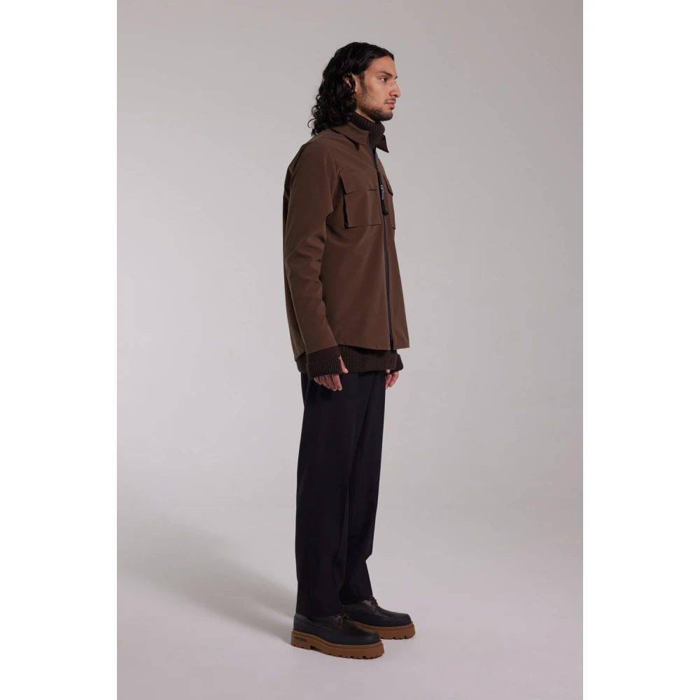 Stutterheim Waterdicht Met Rits Overshirt Brown Heren