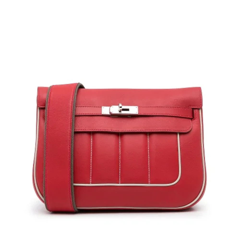 Hermès Vintage Pre-owned Leather shoulder-bags Red Dames