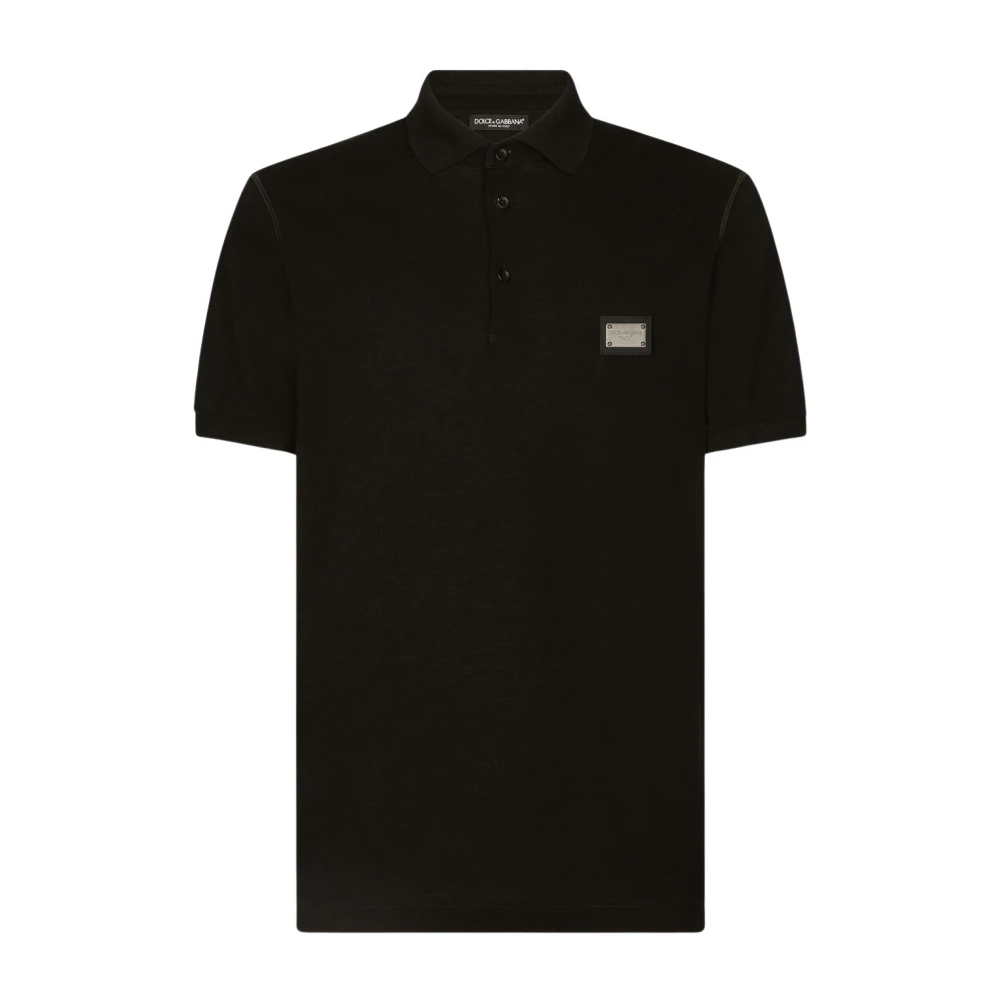 Dolce & Gabbana Zwarte Polo T-shirts en Polos Black Heren