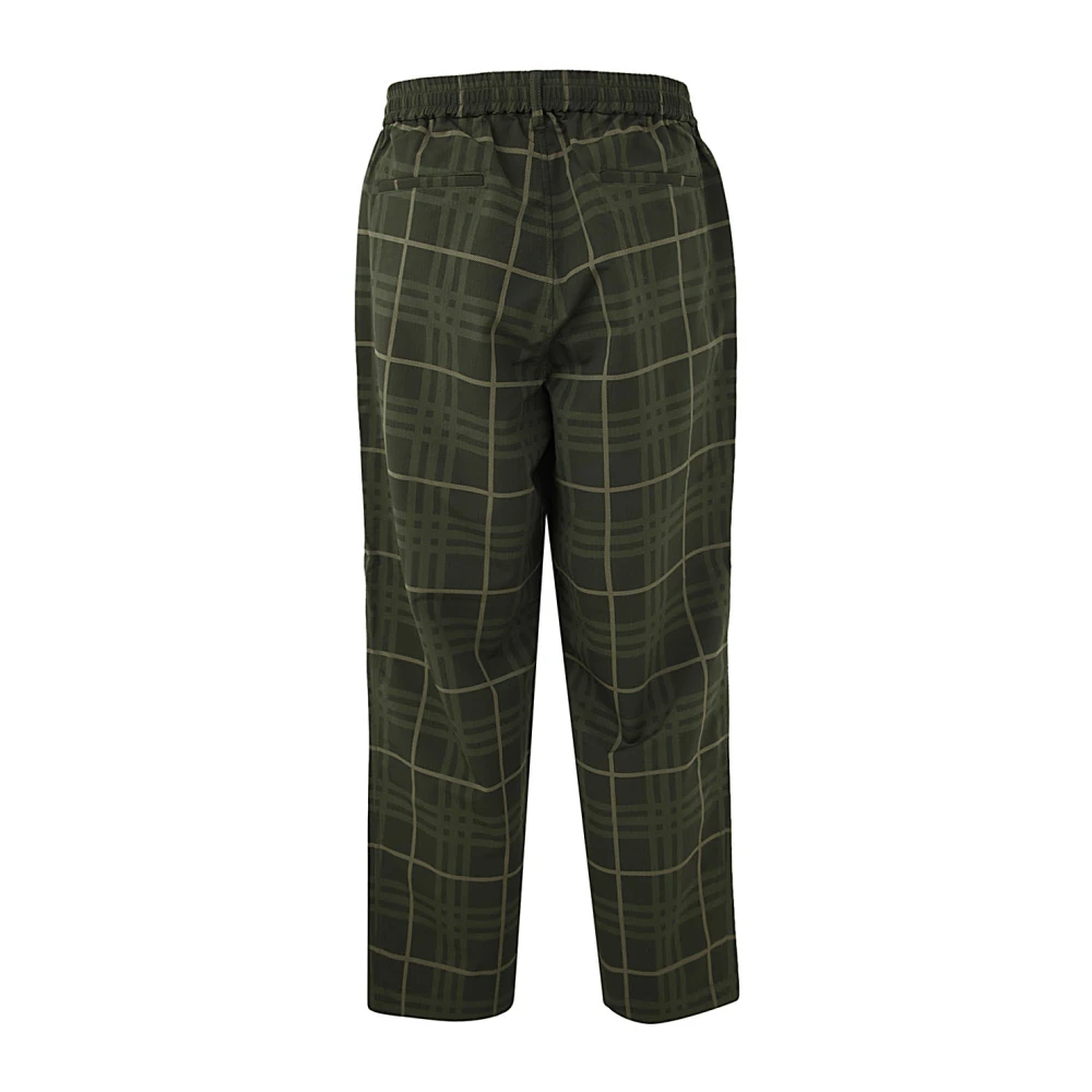 Nanamica Wijde Easy Broek in Khaki Green Heren
