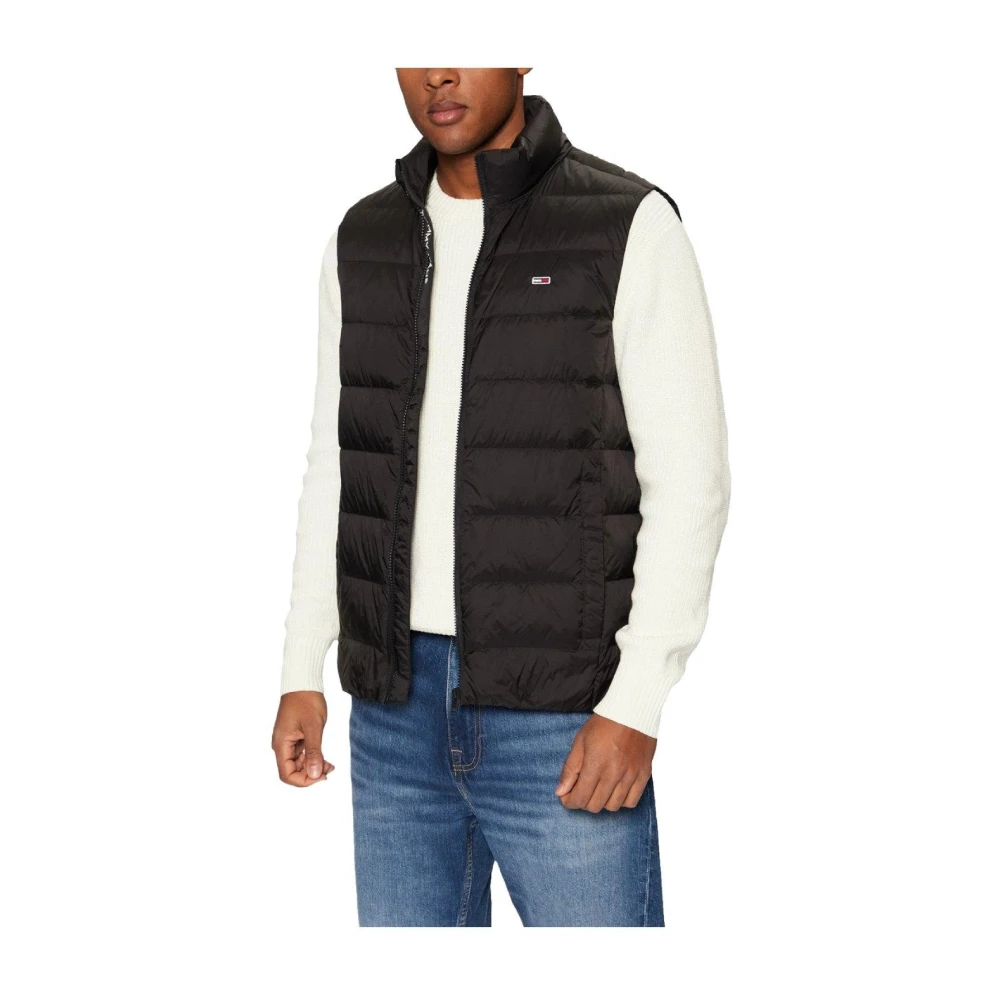 Tommy Hilfiger Men's Black Down Vest With Wind And Water Resistance - Waistcoats - L - Jackets