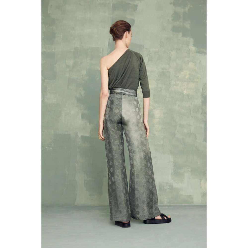 Cortana Zijden Jade Asymmetrische Top Green Dames