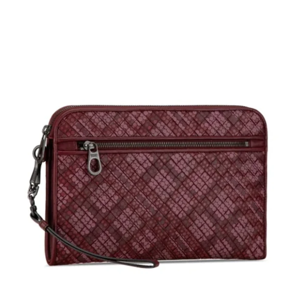 Bottega Veneta Vintage Pre-owned Leather clutches Purple Dames
