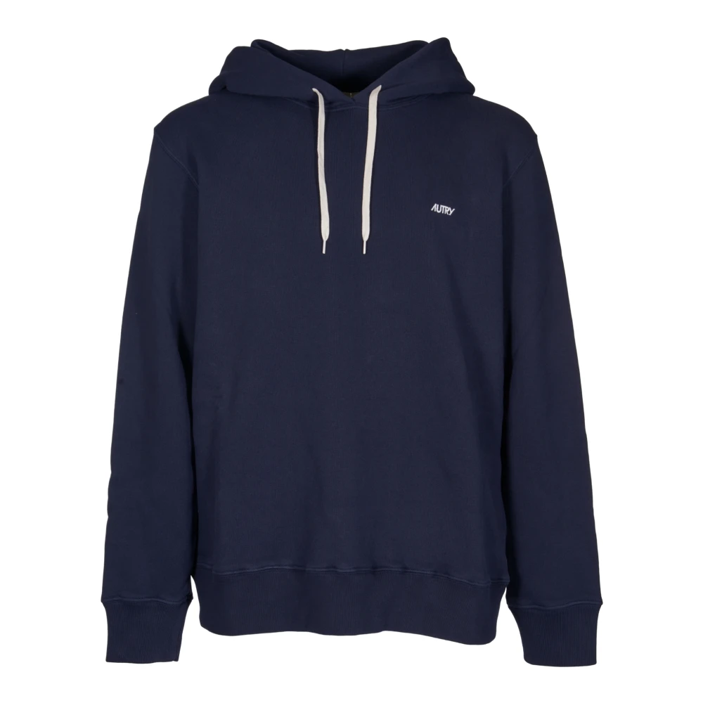 Autry Hoodie met geribbelde zoom en manchetten Blue Heren