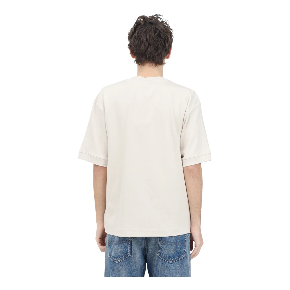 Calvin Klein Jeans Beige T-shirt Korte Mouwen Casual Stijl Beige Heren