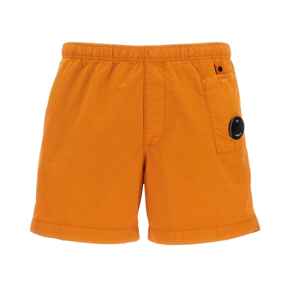 C.p. Company Men's Orange Beachwear, S, Nylon Swim Shorts