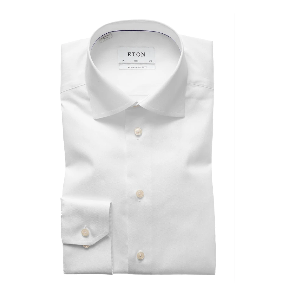 Eton Formell vit skjorta med extra lång ärm White, Herr