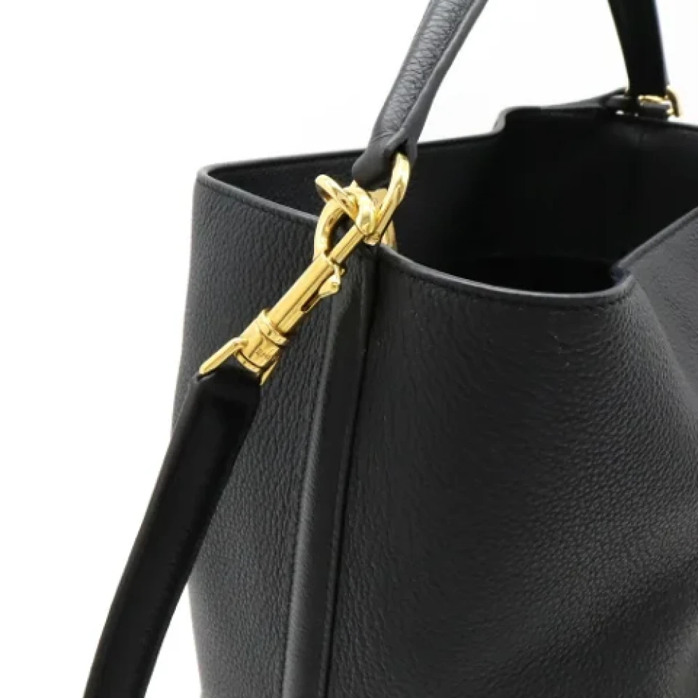 Celine Vintage Pre-owned Leather shoulder-bags Black Dames