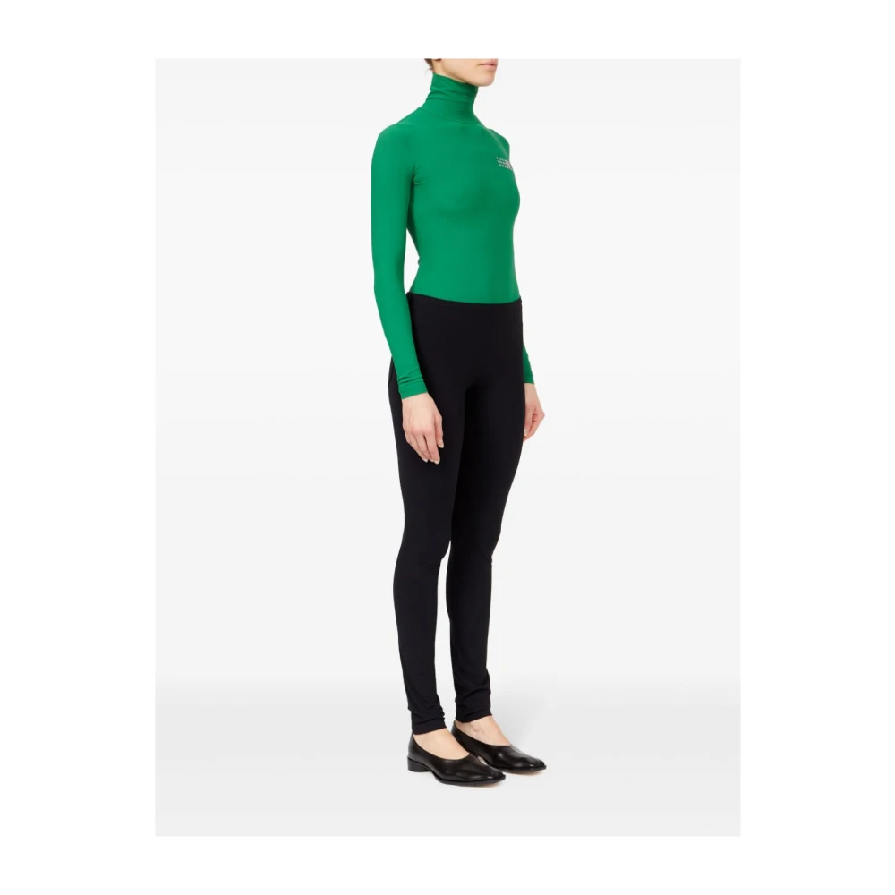 MM6 Maison Margiela Stijlvolle Leggings voor een Trendy Look Black Dames