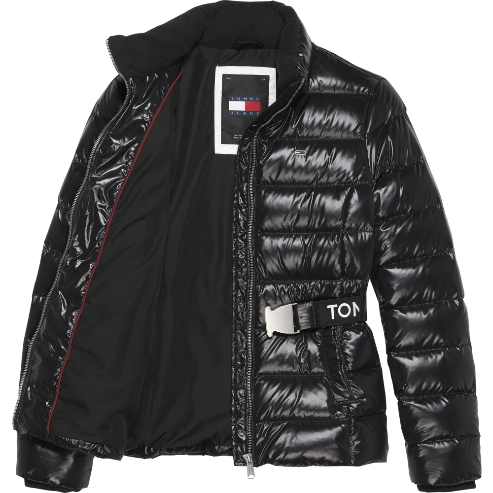 Tommy Jeans Zwarte Dons Pufferjas Black Dames