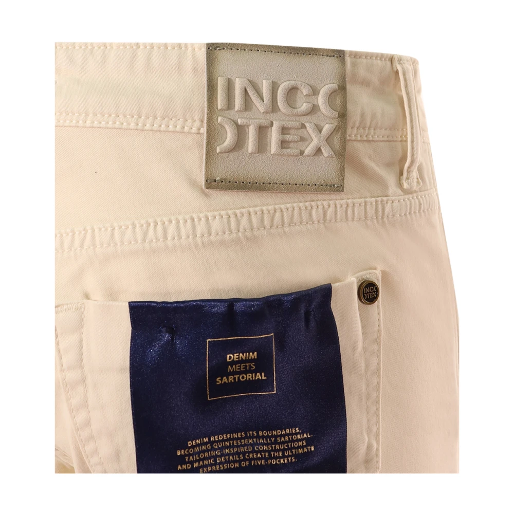 Incotex Blauwe Divisie Mascarpone Jeans Beige Heren