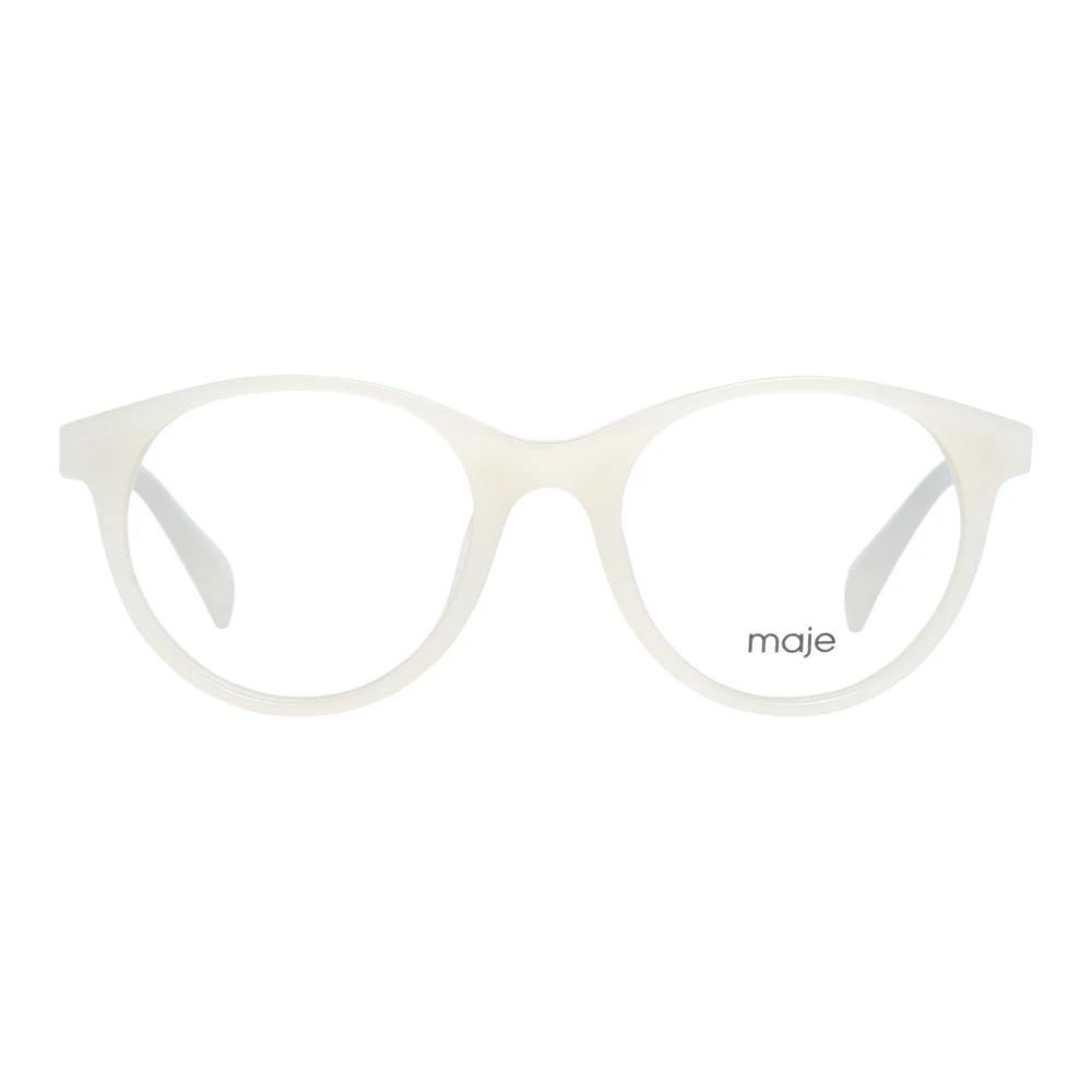 Maje Witte ronde optische monturen voor vrouwen White Dames