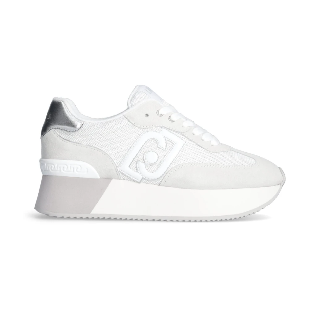 Liu Jo Leren Suède Mesh Sneakers Dames Schoenen Wit