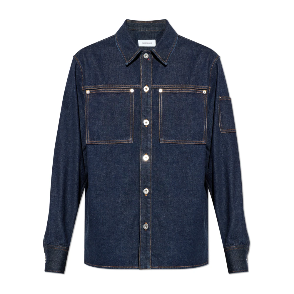 Shirts > Denim Shirts - - Salvatore Ferragamo - Modalova