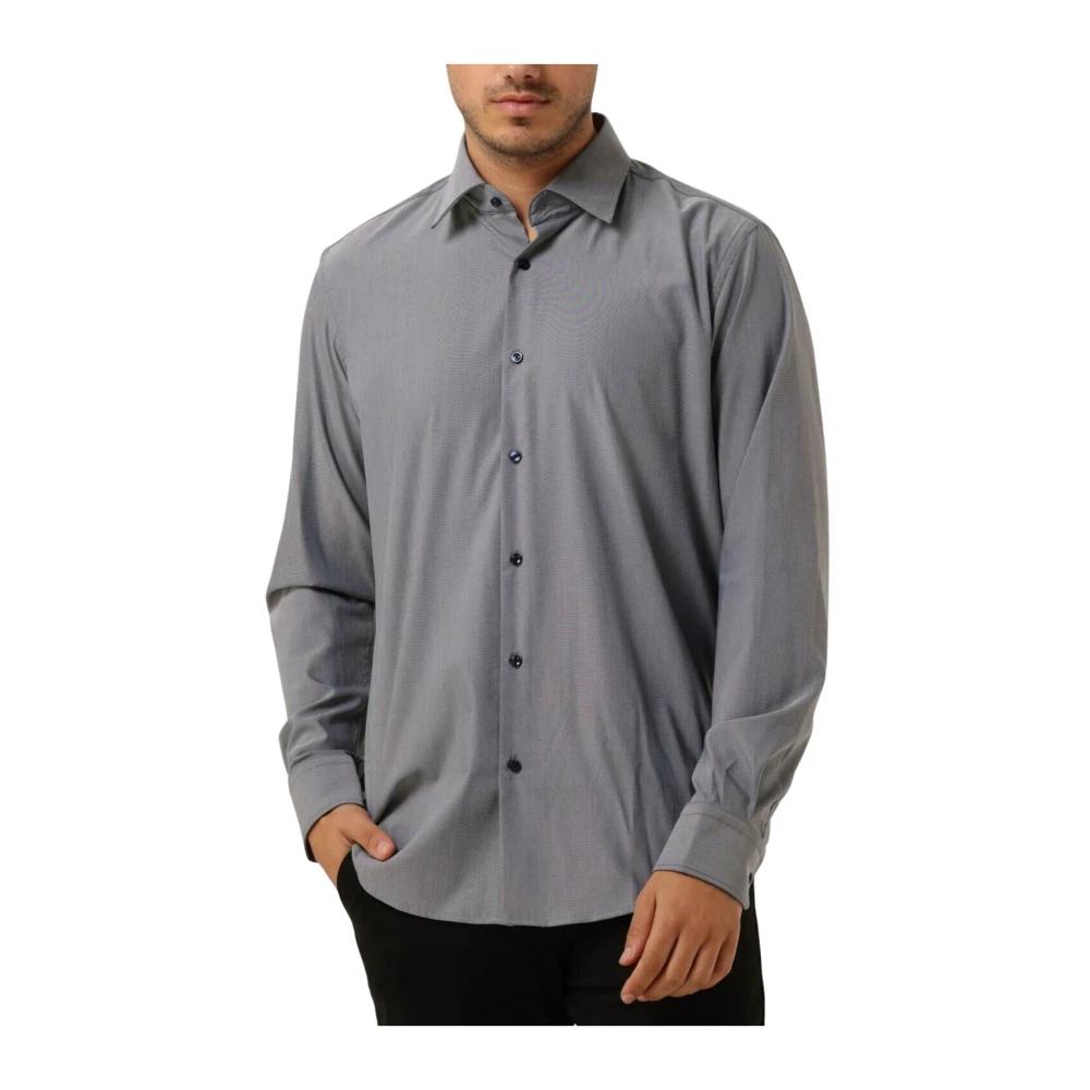 Boss Black Klassiek Grijs Overhemd voor elke gelegenheid Gray Heren