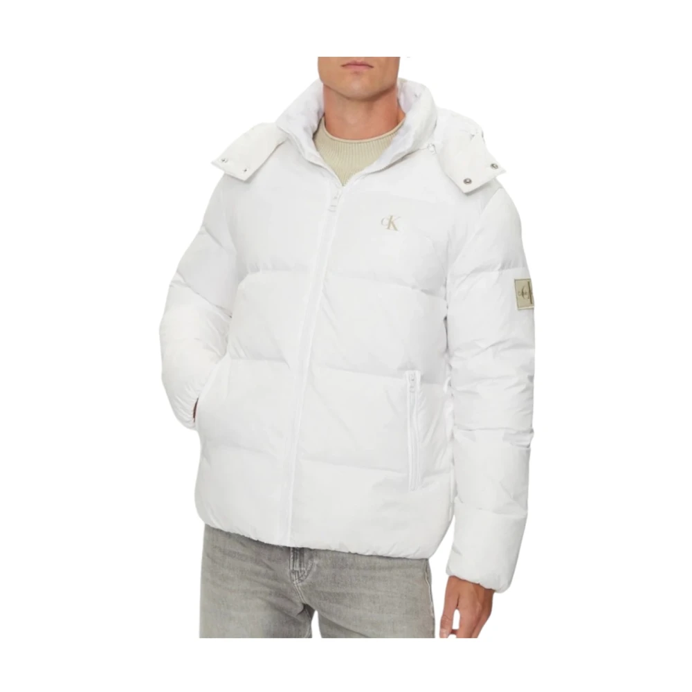 Calvin Klein Stijlvolle Jas voor Mannen White Heren