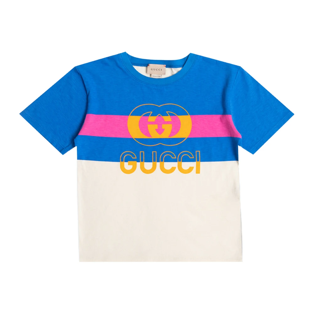 Gucci Barn Logo Print T-Shirt Multicolor, Pojke