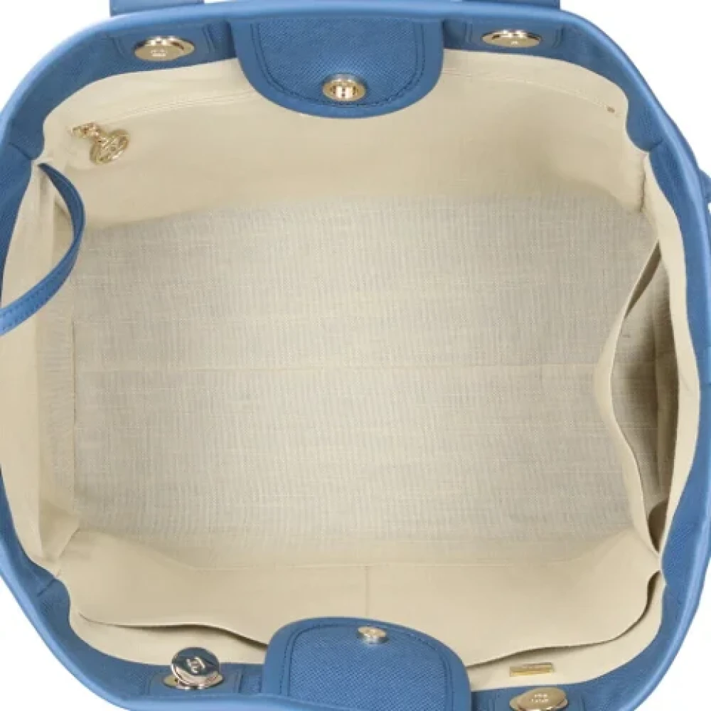 Chanel Vintage Pre-owned Canvas chanel-bags Blue Dames