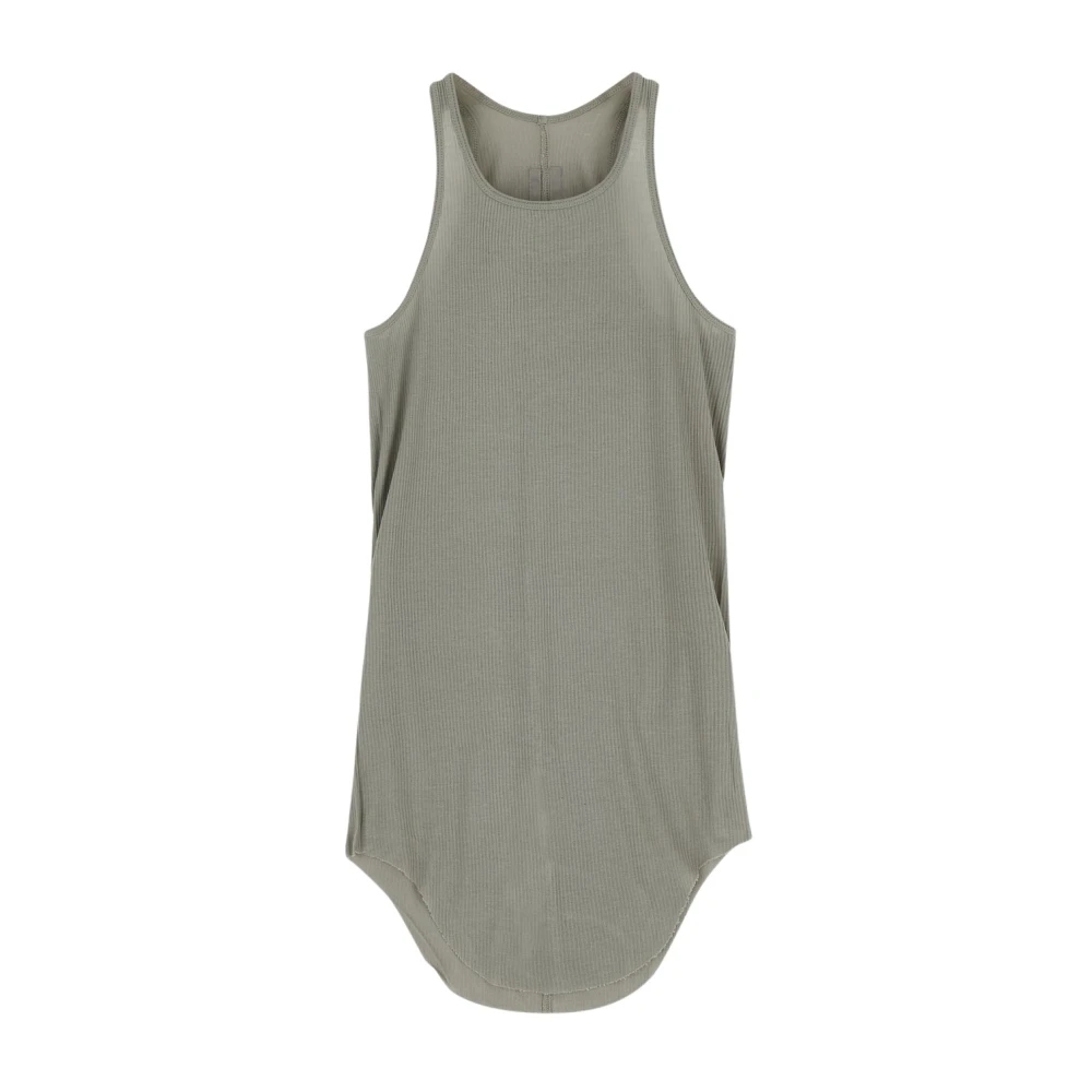 Rick Owens Geribbelde Tanktop Basic Viscose Green Dames