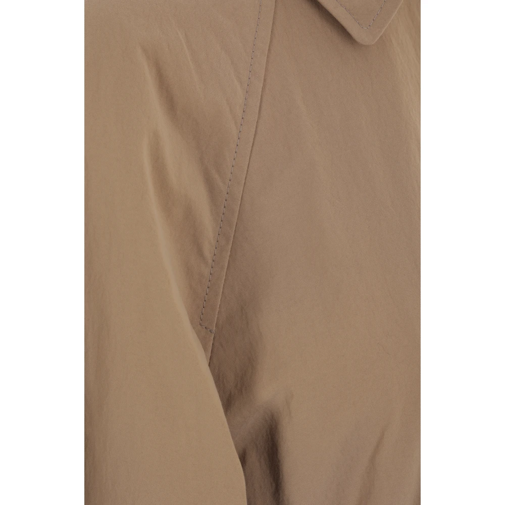 BRUNELLO CUCINELLI Beige Dubbelbreasted Trenchcoat Beige Dames