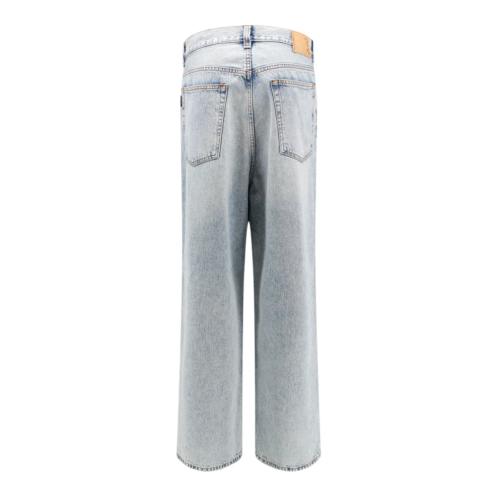 Haikure Stijlvolle katoenen jeans met logo patch Blue Heren