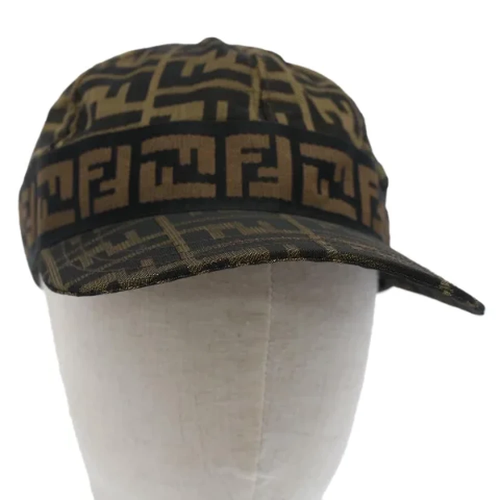 Fendi Vintage Pre-owned Canvas hats Black Dames