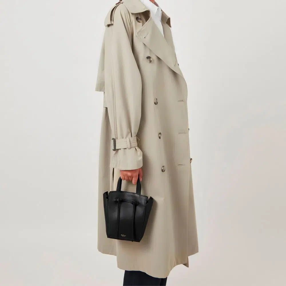 Mulberry Mini Clovelly Tote Zwart Classic Grain Black Dames