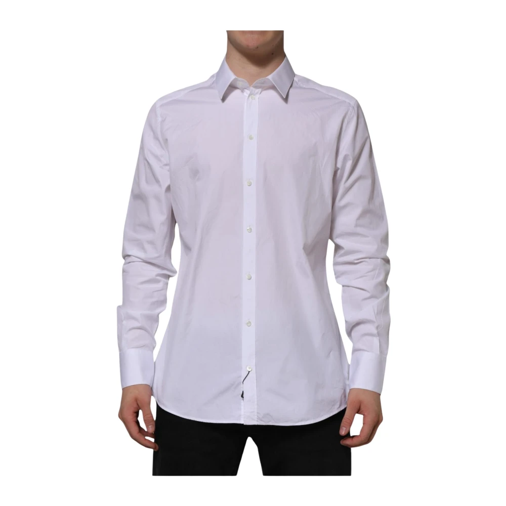 Dolce & Gabbana Men's Gold Luxurious Formal Cotton Shirt