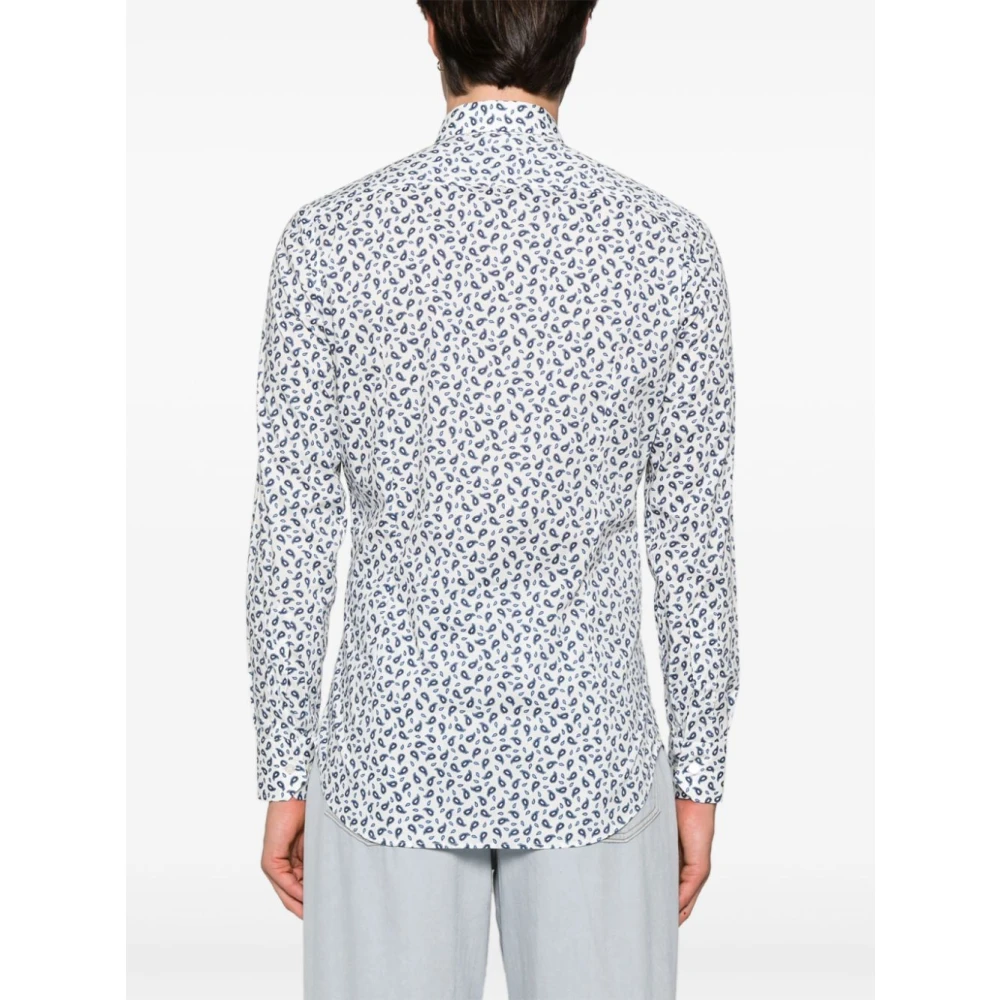ETRO Rood Paisley Print Katoenen Overhemd Multicolor Heren
