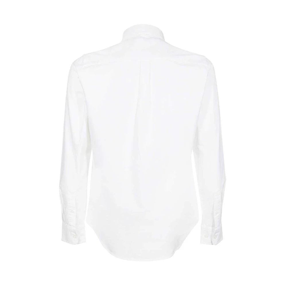 Les Deux Katoenen shirt met afgeronde zoom White Heren