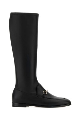 black-horsebit-detail-knee-high-boots