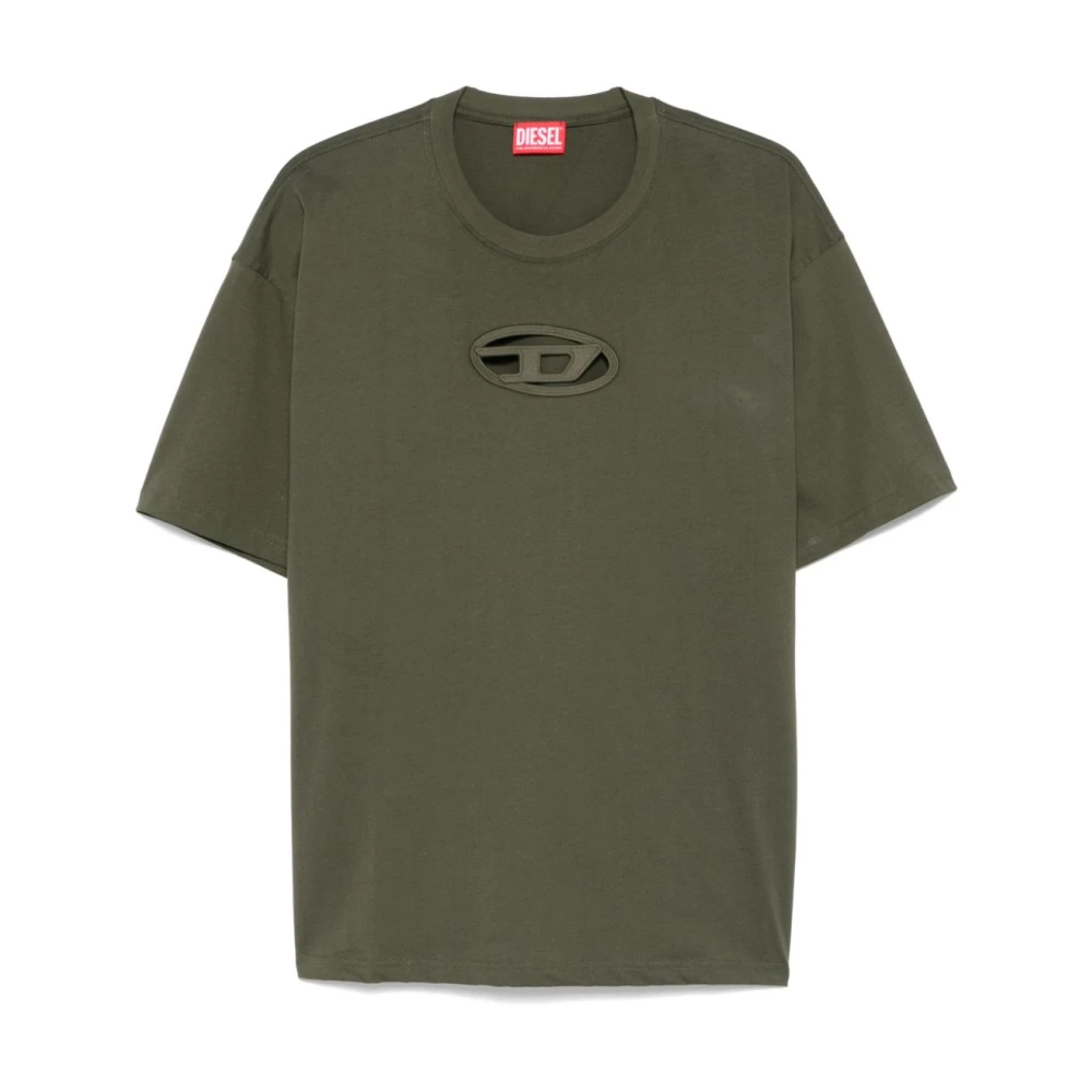 Diesel Donkergroene Crew Neck T-Shirt Green Heren