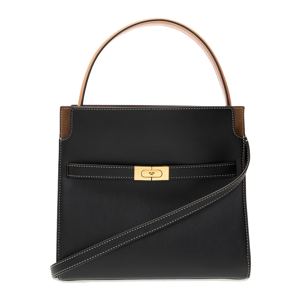 Tory Burch Women's Black Small Lee Radziwill Double Bag - Handbags - One Size - Bags