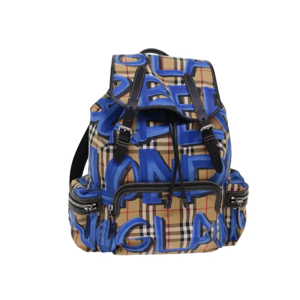 Burberry Vintage Pre-owned Canvas backpacks Blue Unisex