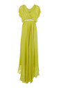 robe-longue-en-soie-avec-col-en-v-en-vert