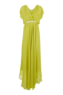 silk-v-neck-long-dress-in-green