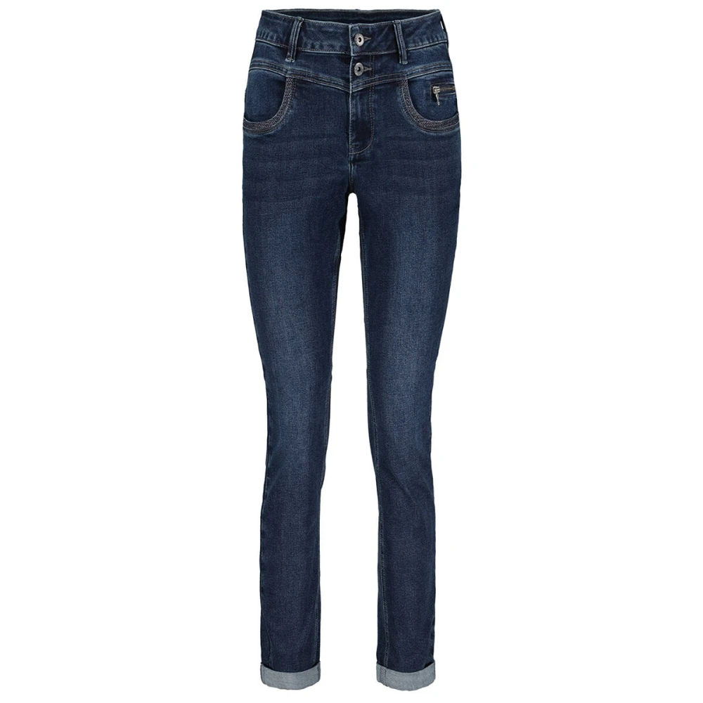 Red Button Sienna Grijs Blauw Geborduurde Jeans Blue Dames