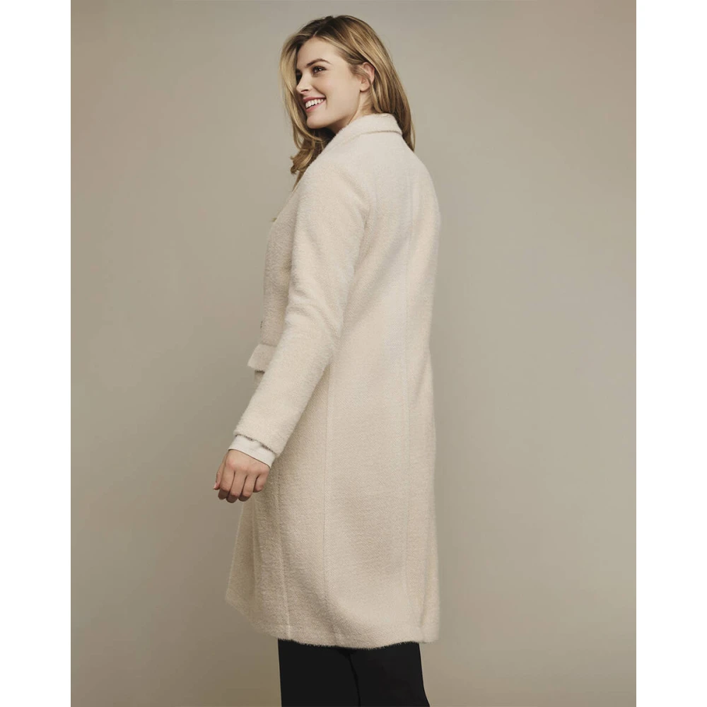 Rino&Pelle Lange Single-Breasted Jas Beige Dames