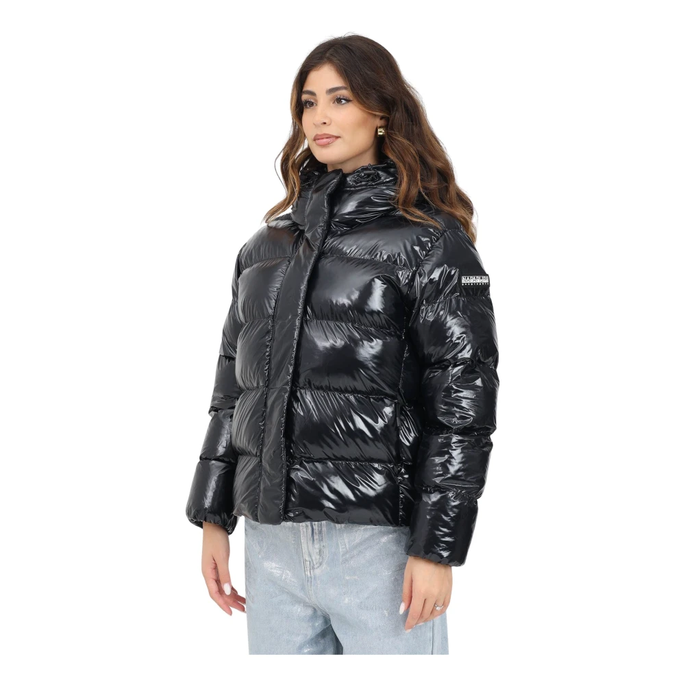 Napapijri Zwarte Gewatteerde Jas Dames Winterjas Black Dames