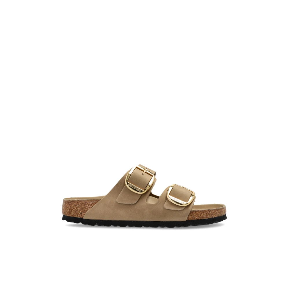Birkenstock Women's Beige Sliders, 8 Uk, Arizona Big Buckle