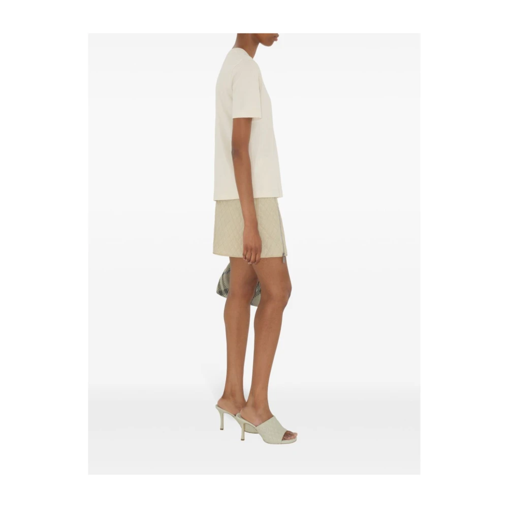 Burberry Natuurlijk Logo Bloemen T-shirt White Dames