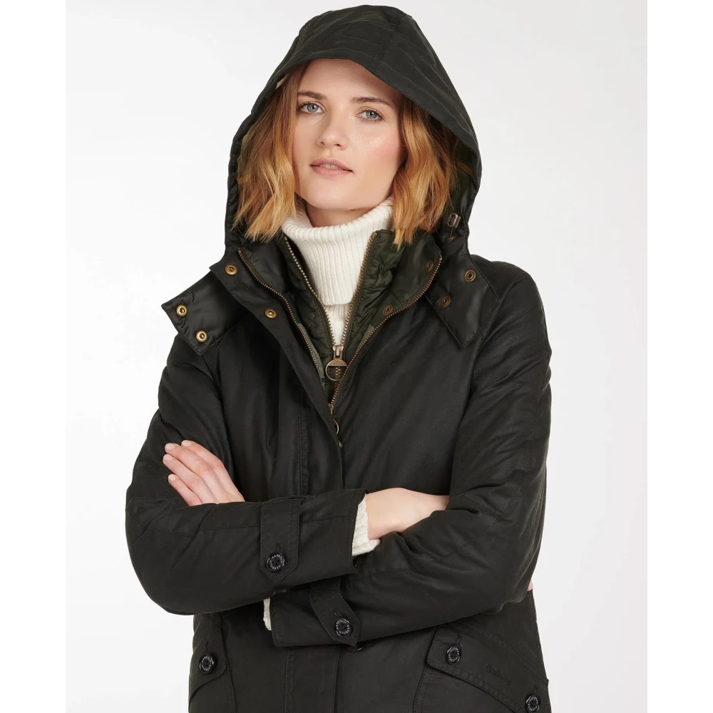 Barbour Cannich Wax Parka Jas Black Dames