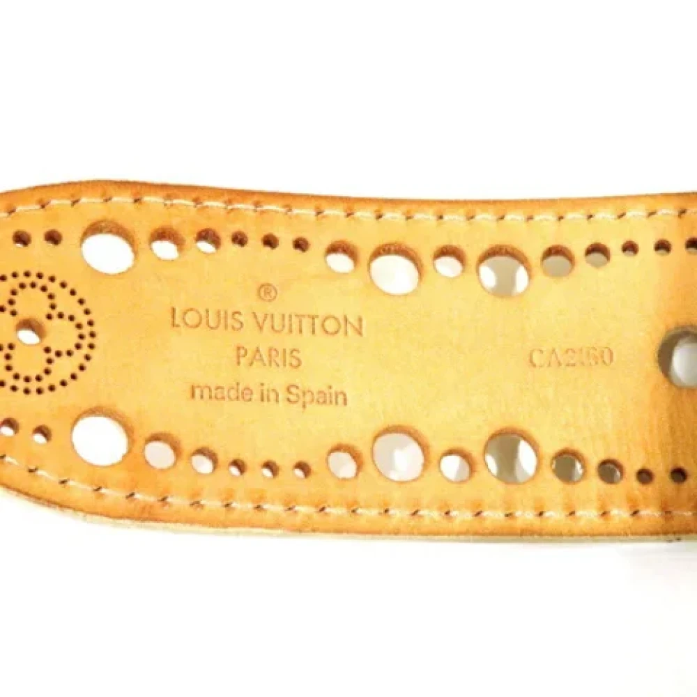 Louis Vuitton Vintage Pre-owned Fabric belts Beige Heren