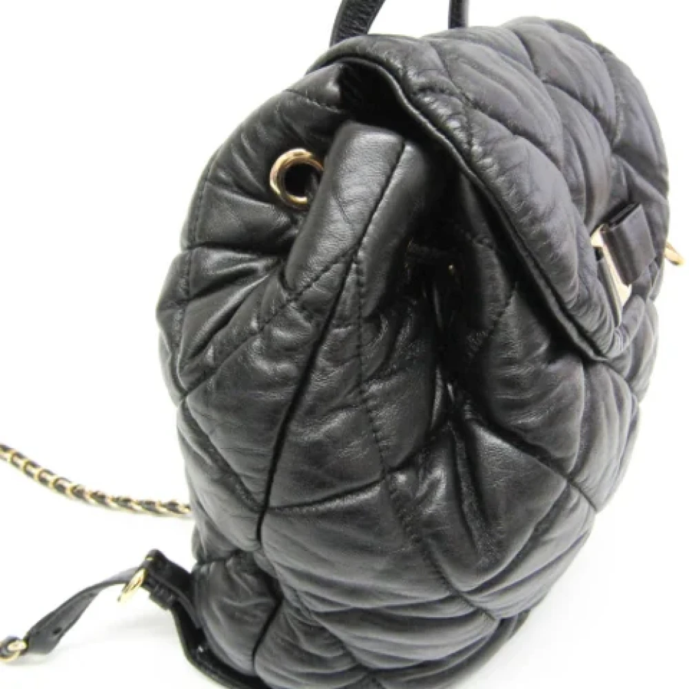 Salvatore Ferragamo Pre-owned Leather backpacks Black Dames