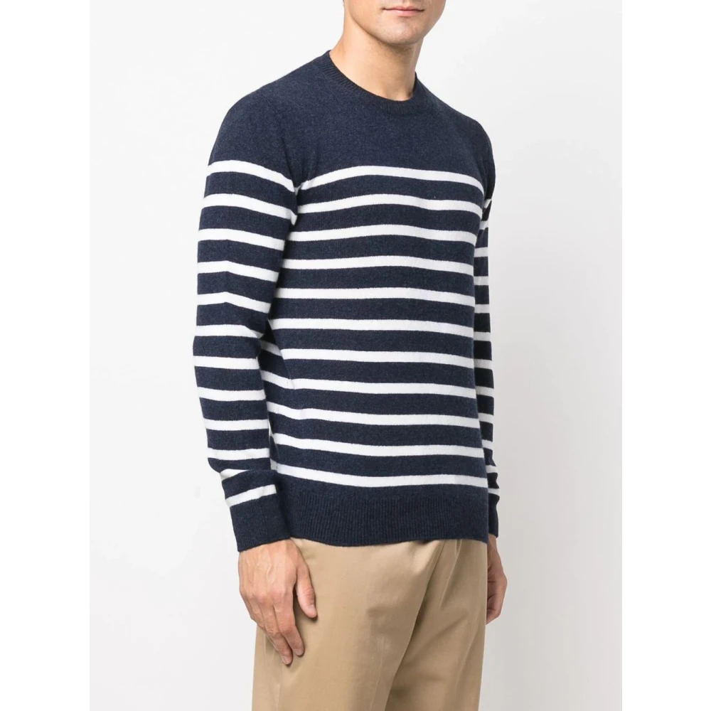 A.p.c. Gestreepte Marineblauwe Trui Blue Heren