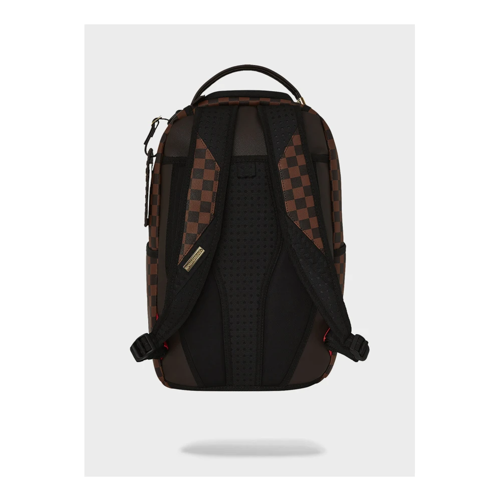 Sprayground Geëmbosseerde Check Unisex Rugzak Brown Unisex