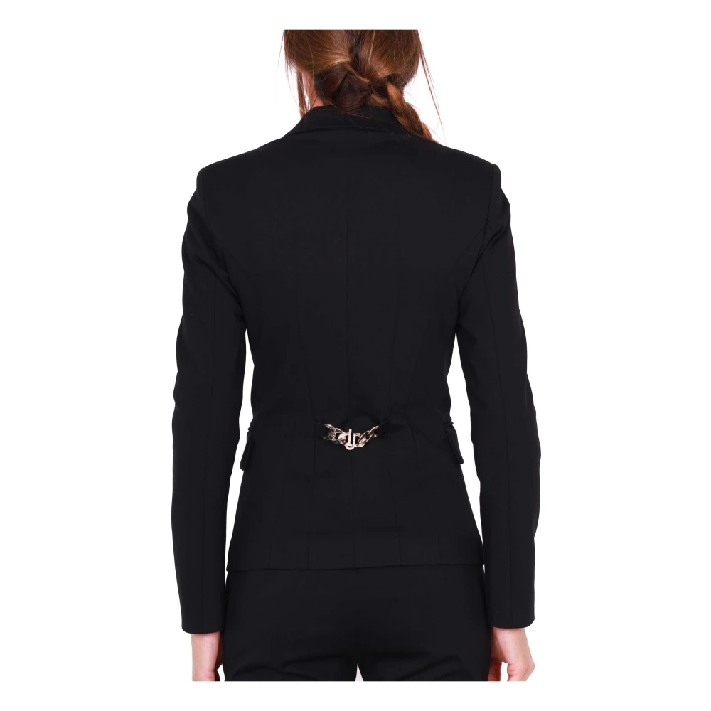 Liu Jo Zwarte double-breasted blazer Milano stijl Black Dames